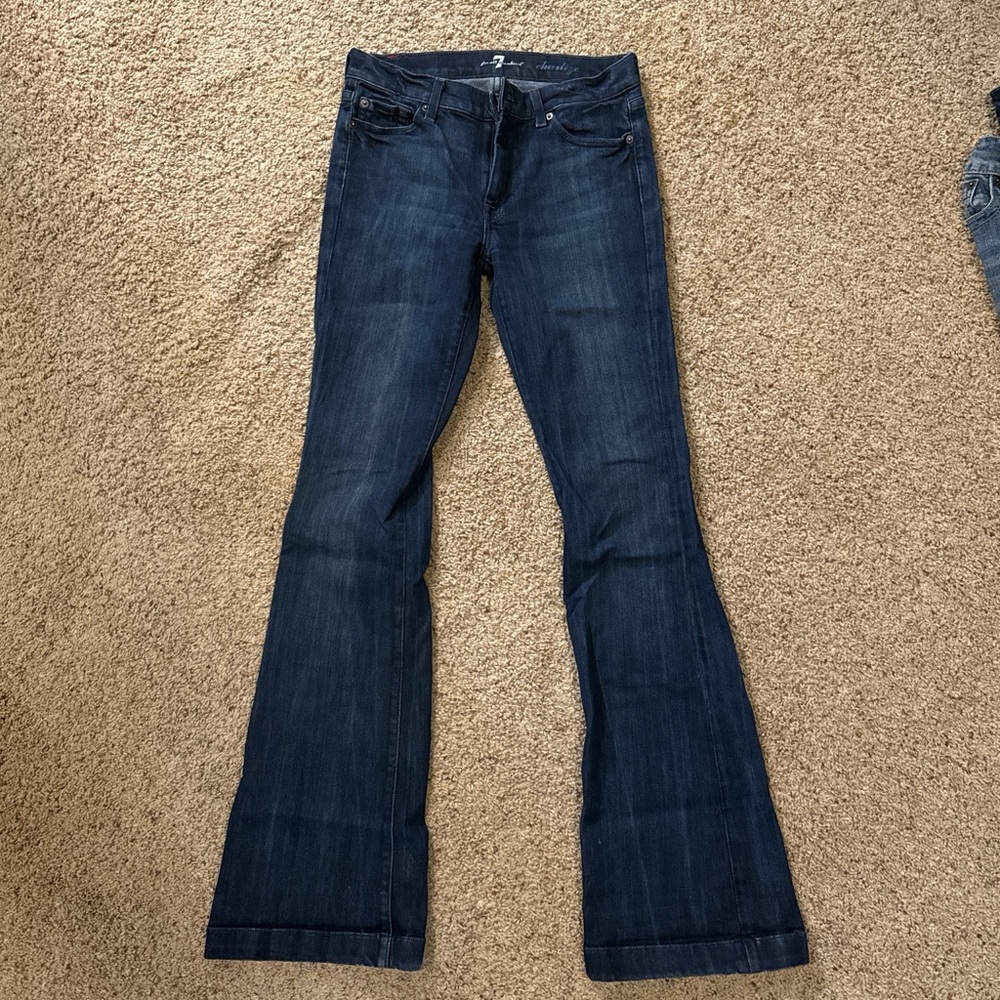 7 For All Mankind Women's Indigo Flare Jeans